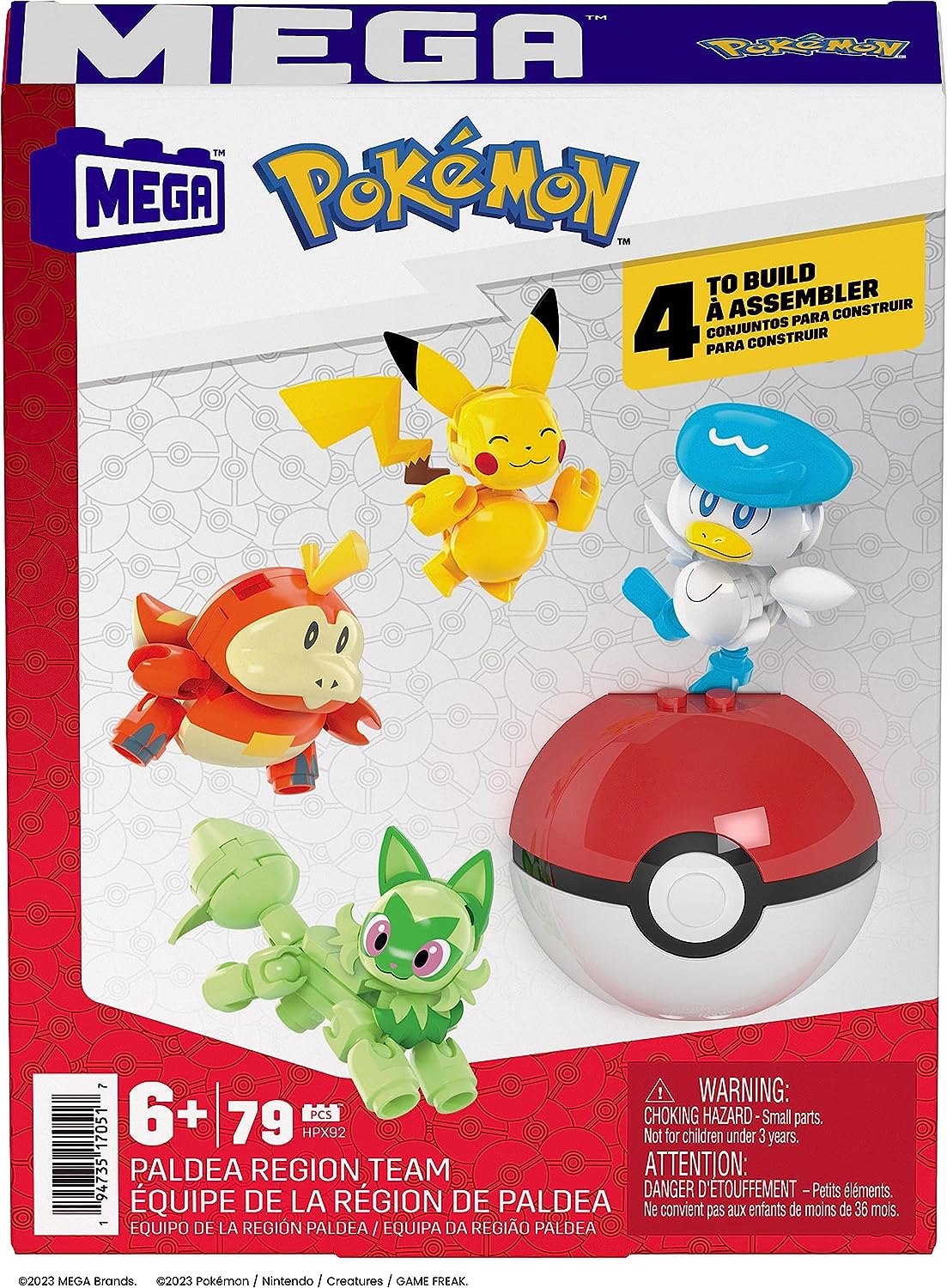 MEGA Buildable Pokémon Action Figures Set from Paldea Region