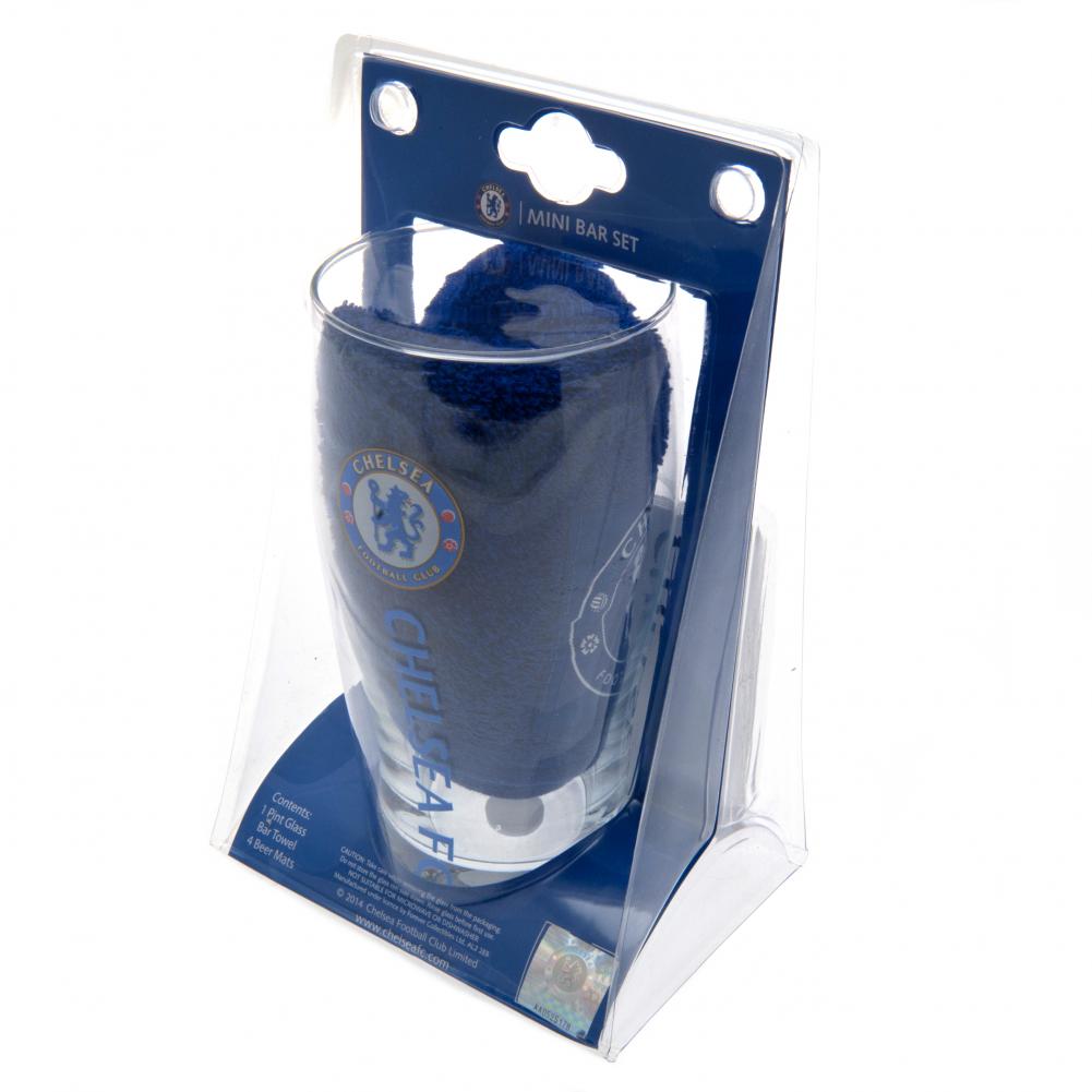 Chelsea FC Stylish Mini Bar Set with Club Crest Details