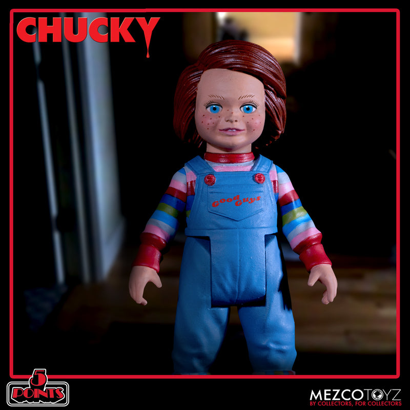 Mezco 5 Points Deluxe Chucky Action Figure Set for Collectors