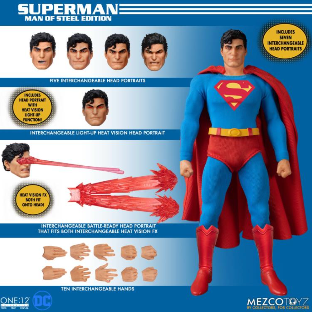 Mezco DC Comics One:12 Collective - Steel Edition Superman Action Figure