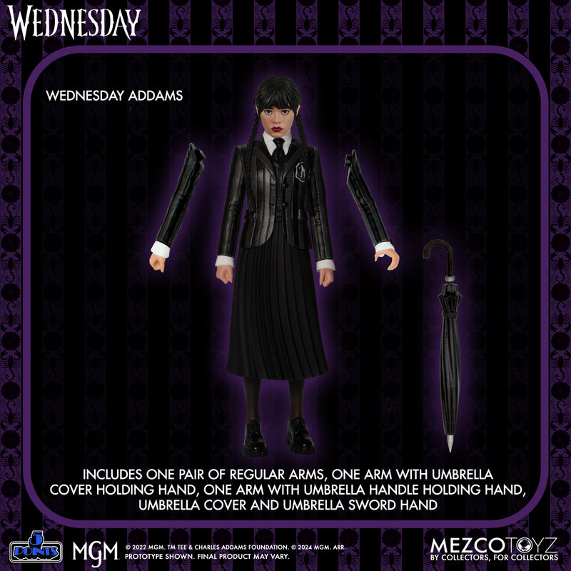 Mezco Retro 5 Points Wednesday Addams & Enid Sinclair Boxed Set