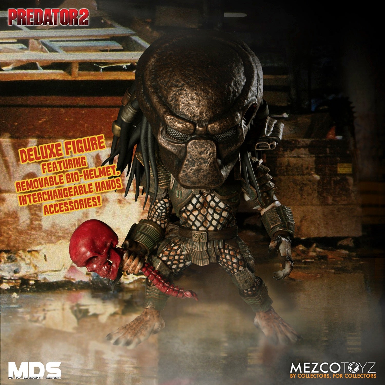 Mezco Deluxe 6-Inch Designer Series Figure of Predator 2 City Hunter
