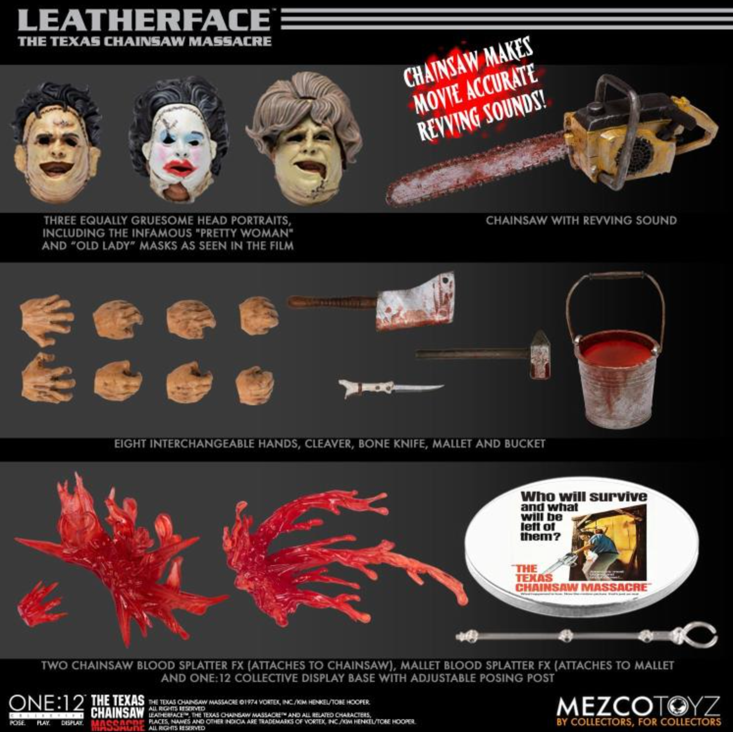 Mezco Deluxe One:12 Collective The Texas Chainsaw Massacre Leatherface Figure