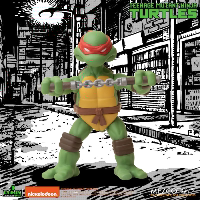 Mezco Deluxe Boxed Set of 4 Five-Point Articulated Teenage Mutant Ninja Turtles Action Figures