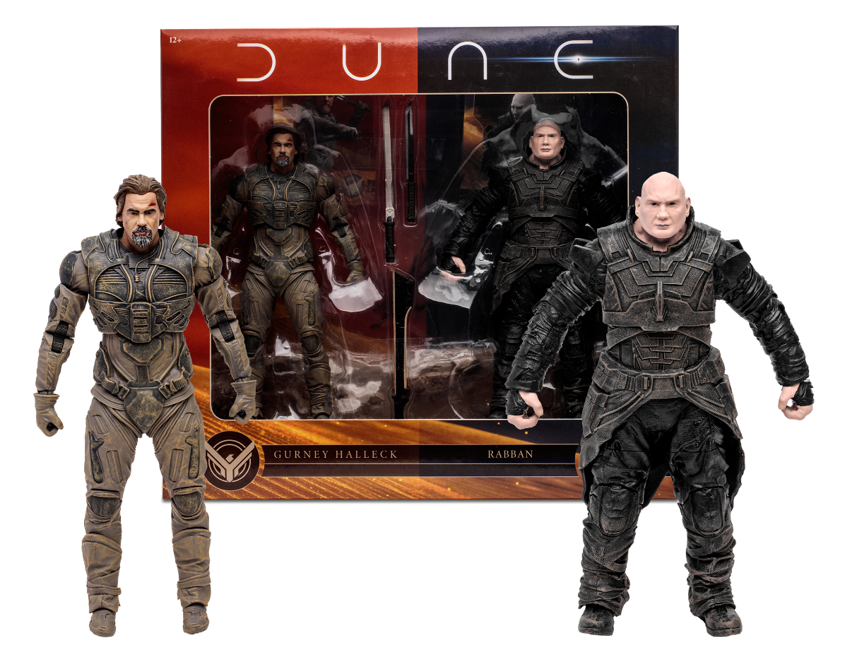 McFarlane 7-Inch Scale Action Figure Set of Gurney Halleck and Rabban from Dune Part 2 Movie
