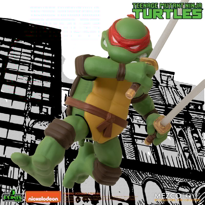 Mezco Deluxe Boxed Set of 4 Five-Point Articulated Teenage Mutant Ninja Turtles Action Figures