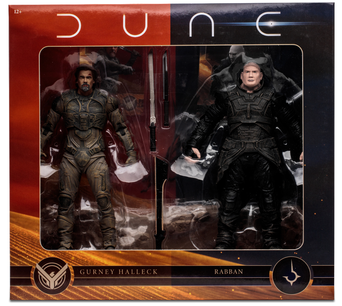 McFarlane 7-Inch Scale Action Figure Set of Gurney Halleck and Rabban from Dune Part 2 Movie