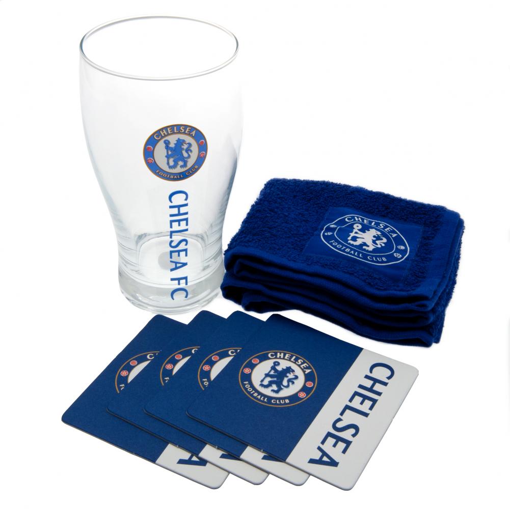 Chelsea FC Stylish Mini Bar Set with Club Crest Details