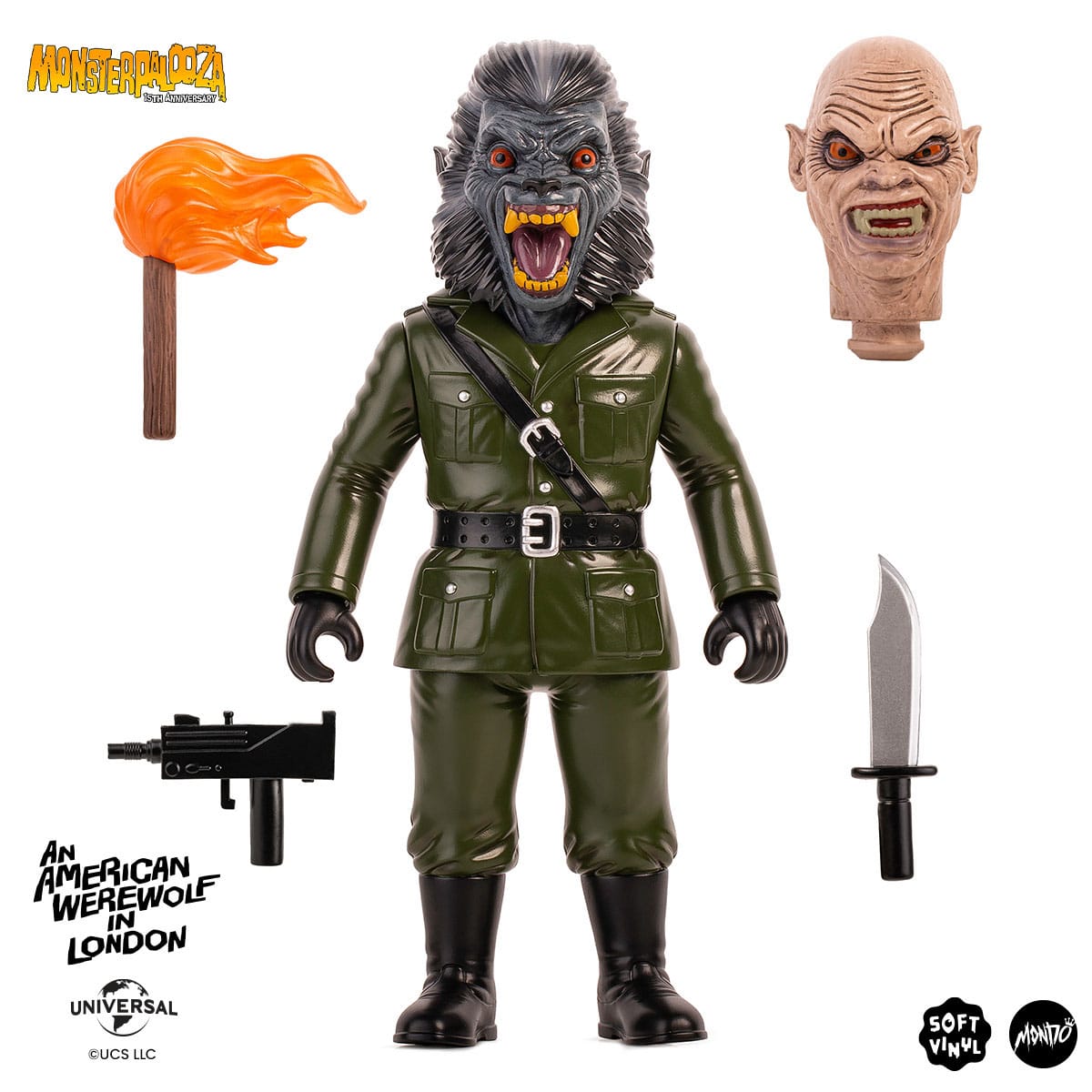 15th Anniversary Mondo An American Werewolf in London Monsterpalooza Collectible Nightmare Demon Werewolf Soft Vinyl Action Figure