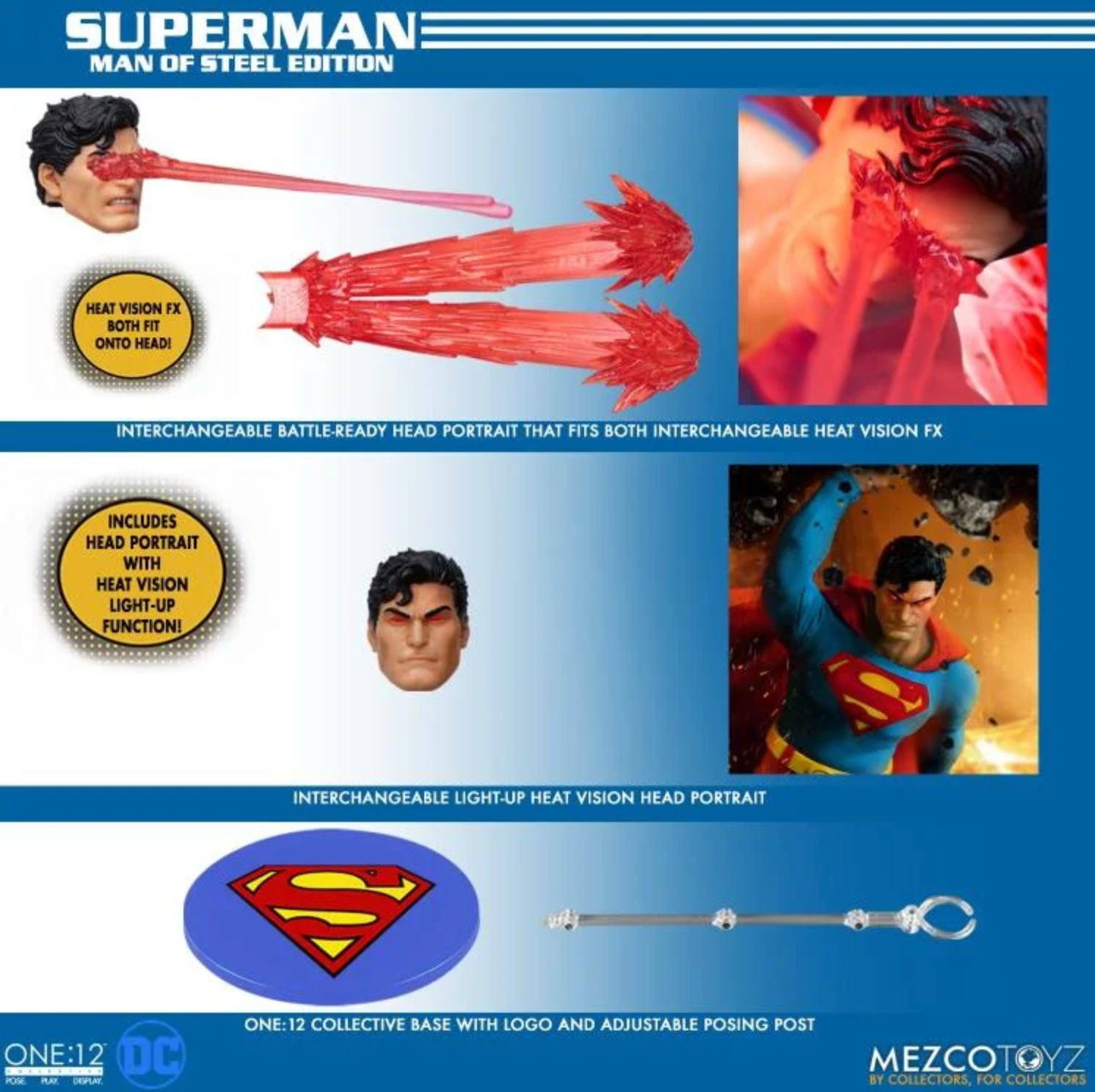 Mezco DC Comics One:12 Collective - Steel Edition Superman Action Figure