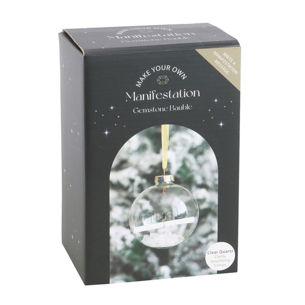 Clear Quartz Energy Manifestation Christmas Ornament Bauble DIY Kit