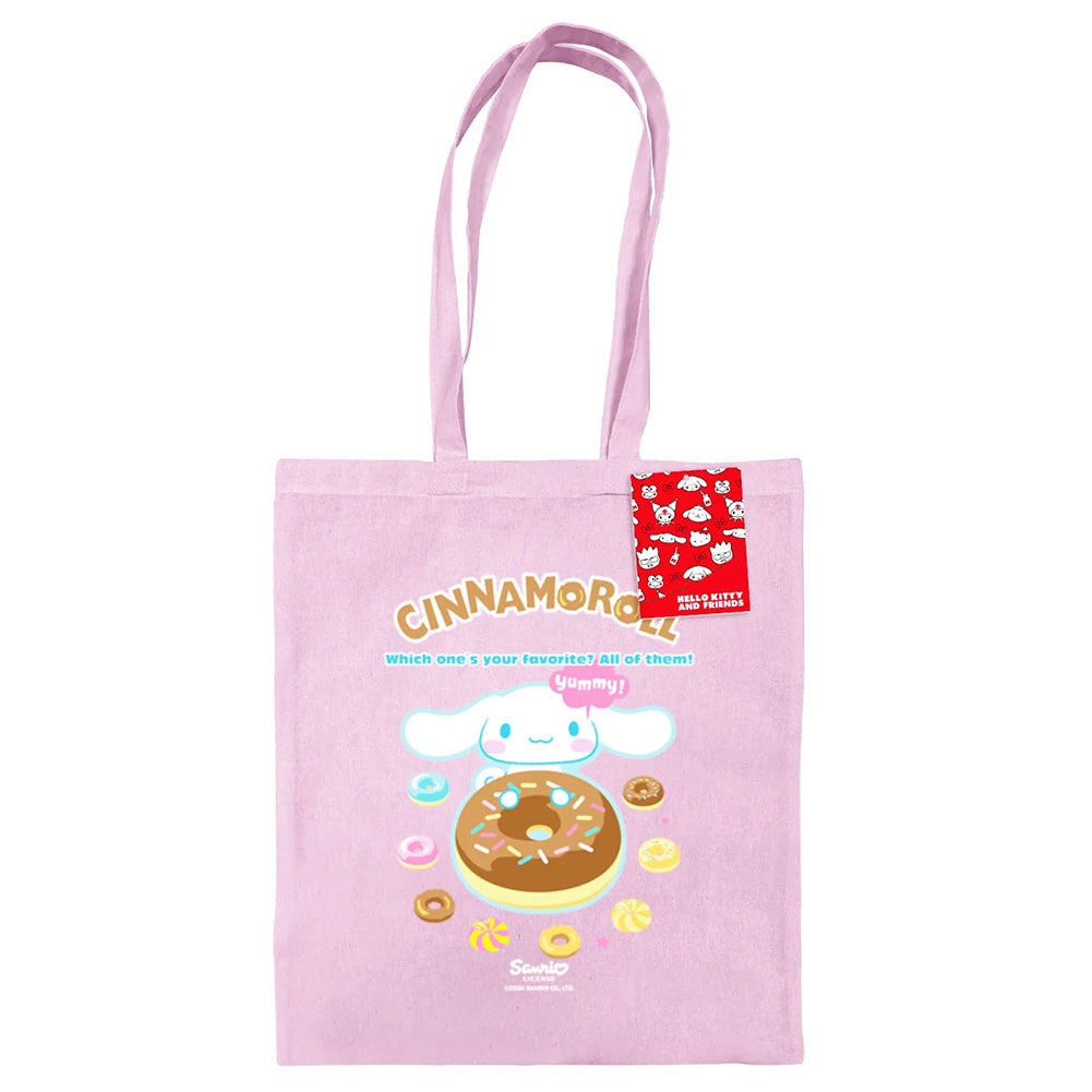 Adorable Pink Cinnamoroll Cotton Canvas Tote Bag