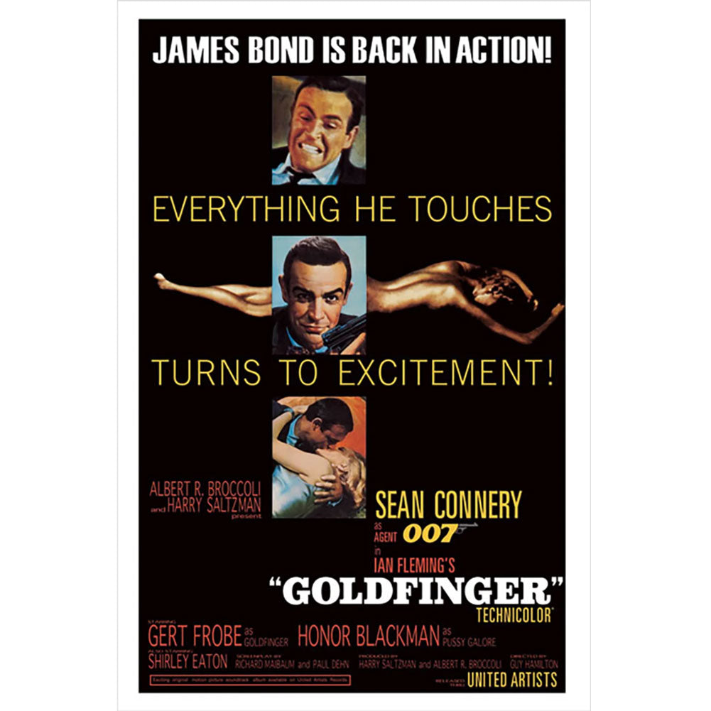 Collectible James Bond Goldfinger Movie Promotion Rolled Maxi Poster