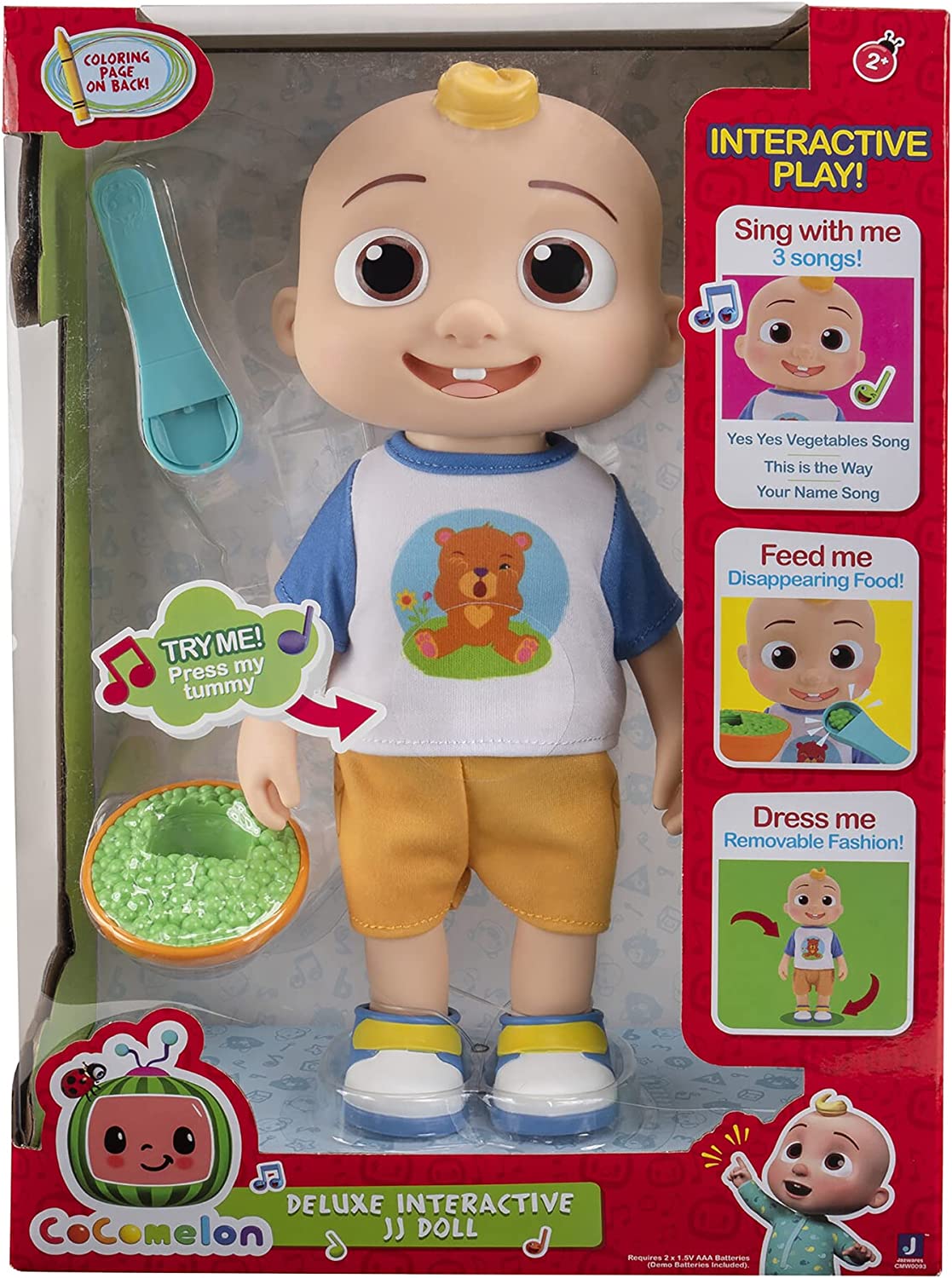 Deluxe Cocomelon Interactive JJ Doll - 32cm for Kids