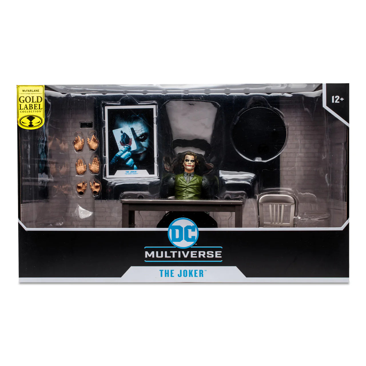 McFarlane Gold Label Action Figure Set - The Joker from The Dark Knight's Interrogation Room in DC Multiverse