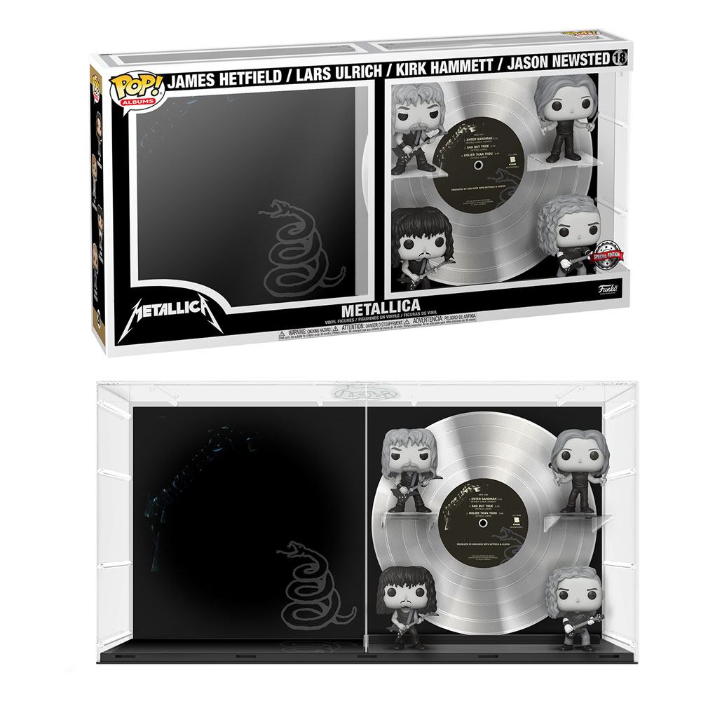 Deluxe Metallica Self - titled Album Funko POP! Vinyl Collectible with Black and White Band Members Figurines